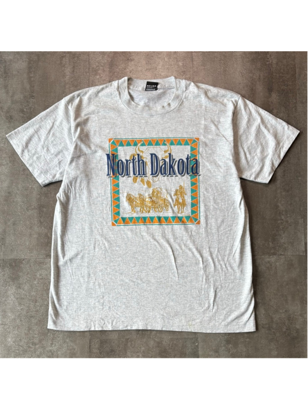 Vintage North Dakota Western Shirt Mens XL Screen Stars
